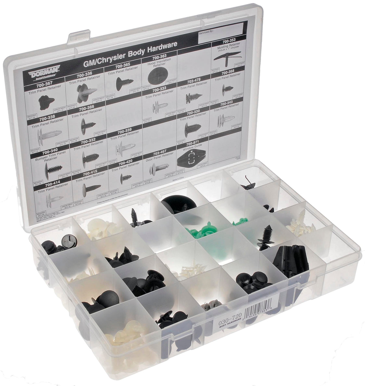 Body Retainer Tech Tray 030-720 - Goss