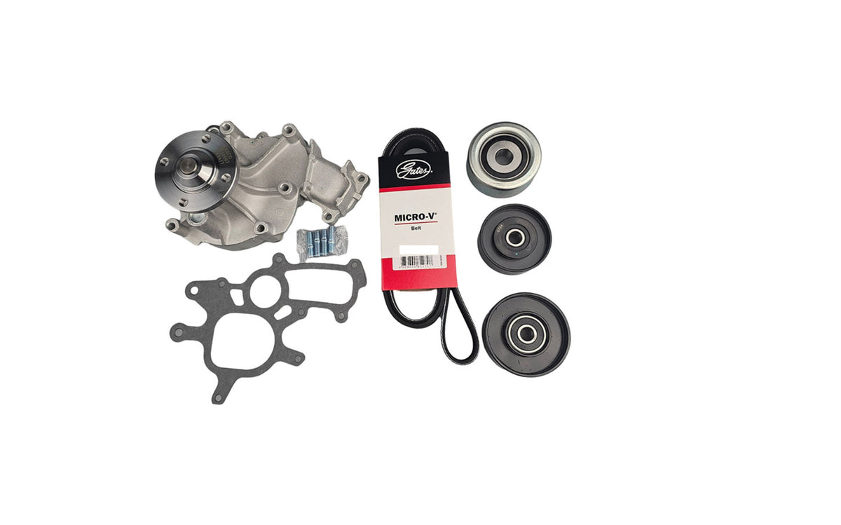 Drive Belt WP + 3 Engine Pulleys For Toyota Hilux KUN16 KUN26 1KD-FTV 1KDFTV