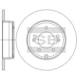 HiQ Rear Brake Rotors Set SD1178