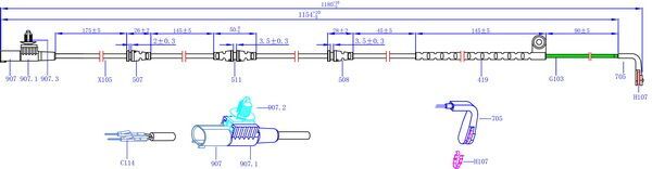 HiQ Front Brake Wear Sensor SWS1704