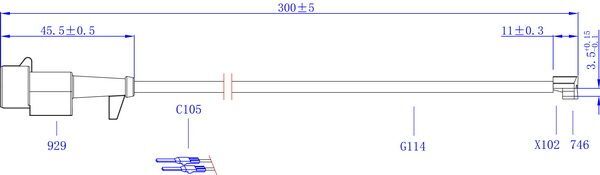HiQ Rear Brake Wear Sensor SWS3900