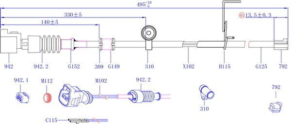 HiQ Front Brake Wear Sensor SWS5201