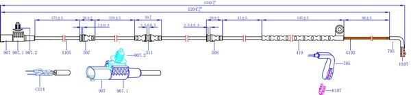 HiQ Front Brake Wear Sensor SWS1707