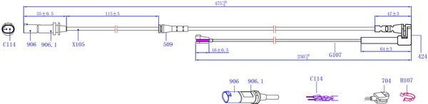 HiQ Front Brake Wear Sensor SWS1621