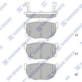 HiQ Rear Brake Pads Set SP1062