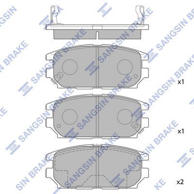 HiQ Rear Brake Pads Set SP1069