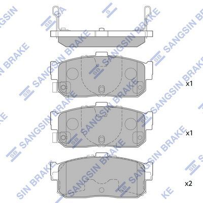 HiQ Rear Brake Pads Set SP1107-R