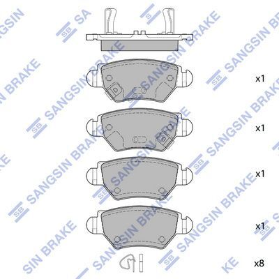 HiQ Rear Brake Pads Set SP1759