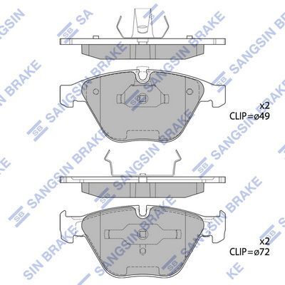HiQ Front Brake Pads Set SP2163