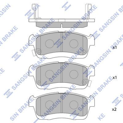 HiQ Front Brake Pads Set SP1550