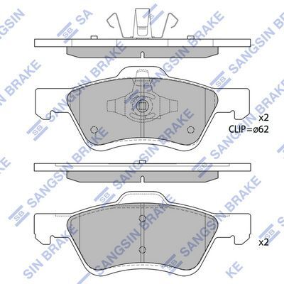 HiQ Front Brake Pads Set SP1497