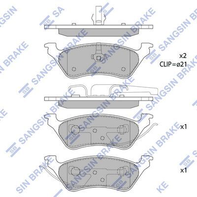 HiQ Rear Brake Pads Set SP1441