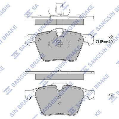 HiQ Front Brake Pads Set SP1702