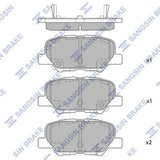 HiQ Rear Brake Pads Set SP1731