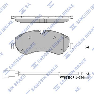 HiQ Front Brake Pads Set SP1885