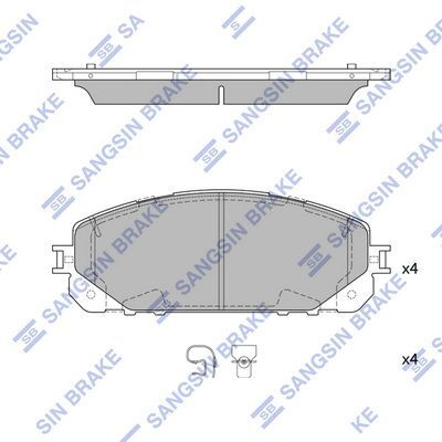 HiQ Front Brake Pads Set SP4008