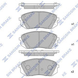 HiQ Front Brake Pads Set SP1848