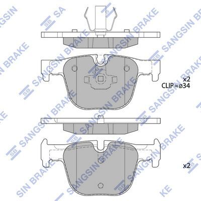 HiQ Rear Brake Pads Set SP1952