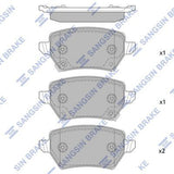 HiQ Rear Brake Pads Set SP2615