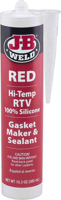 Hi-Temp Sealant Silicone Red Gasket Maker RTV 2 Sizes - J-B Weld