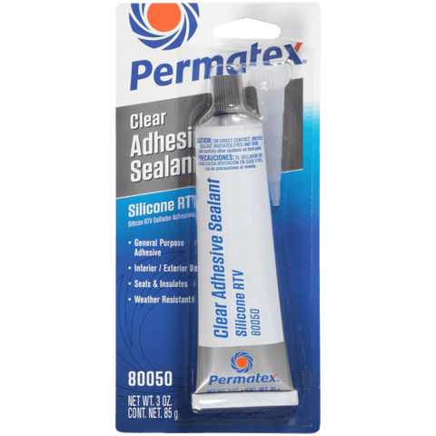 Permatex Clear Silicone Adhesive Sealant 85g 80050