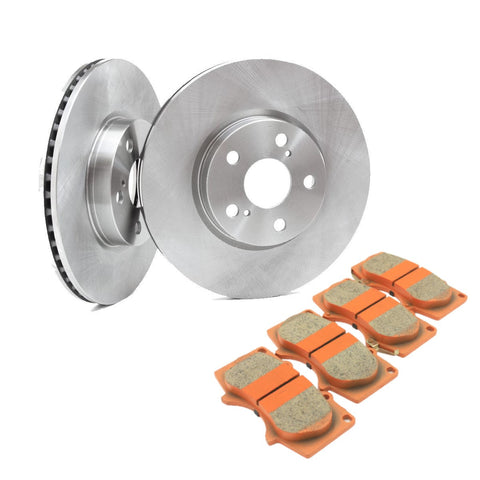 Front Brake Pads + Rotors for Hyundai i30 PD, Kona OS, Kia Seltos, Kia Soul PS