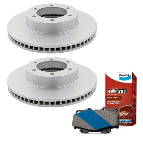 Front Bendix Brake Pads + Rotors For Toyota Hilux GUN TGN GGN KUN FJ Cruiser GSJ15