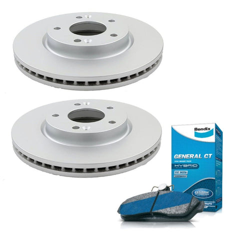 Front Bendix Brake Pads + Rotors for Hyundai i30, i30cw FD, Kia Cerato TD 280mm