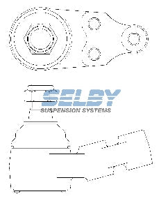 Ball Joint Lower Fits Transit Van BJ1300 - Selby