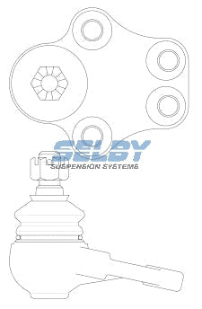 Ball Joint Lower Fits Jackaroo UBS13, 16, 52, Rodeo KB20, 25, 40, 41, TFS17, 54 4WD BJ202 - Selby