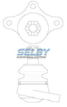 Ball Joint Upper Fits Econovan 1.4, 1.8, 2.0, 2.2L, E1400, E1800, E2000, E2200 BJ250 - Selby