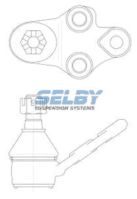 Ball Joint Lower LHS Fits Nova LE, LF, Corolla AE9 BJ271 - Selby