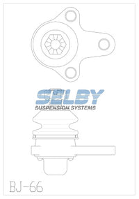 Ball Joint Front Upper Fits Toyota Crown & Hiace BJ66 - Selby