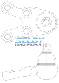Ball Joint Lower LHS Fits Challenger, Pajero NH, NL 4WD, Triton MK 2WD, 4WD BJ822 - Selby