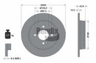 Bendix Rear Brake Rotor for Hyundai Accent RB 11~17 Kia Rio UB YB 11~Onwards