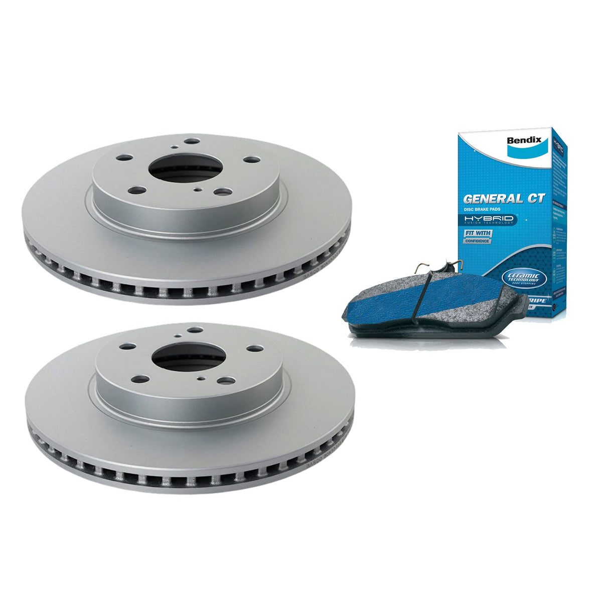 Bendix Front Brake Pads + Rotors for Toyota Corolla ZRE172 1.8L 2ZRFE 2013~2019