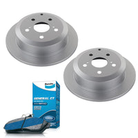 Rear Bendix Brake Pads + Rotors for Toyota Aurion GSV40 GSV50, Avalon MCX10, Camry ACV36 ACV40 ASV50 MCV36