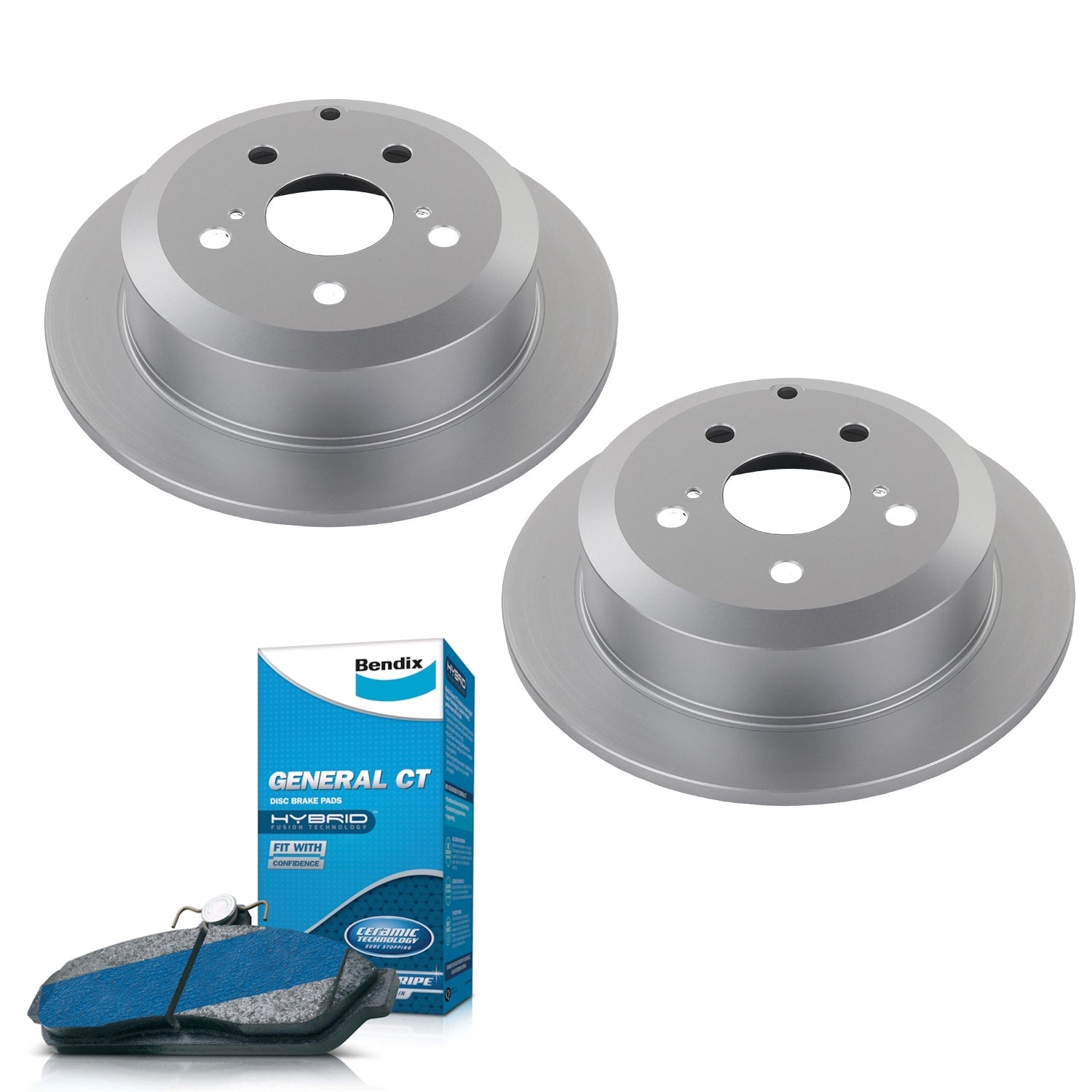Rear Bendix Brake Pads + Rotors for Toyota Aurion GSV40 GSV50, Avalon MCX10, Camry ACV36 ACV40 ASV50 MCV36
