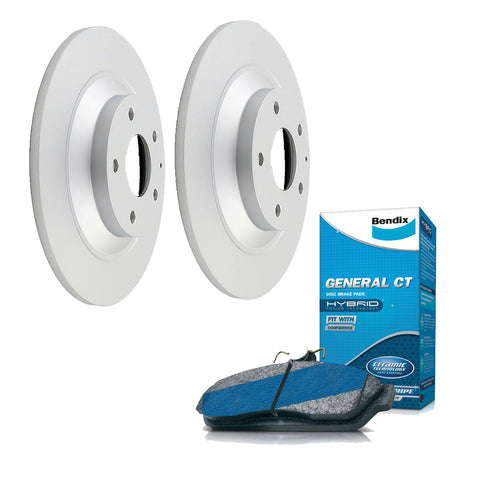 Rear Bendix Brake Pads DB2414-GCT + Rotors for Mazda CX-5 KE 2.0L 2.2L 2012-2017