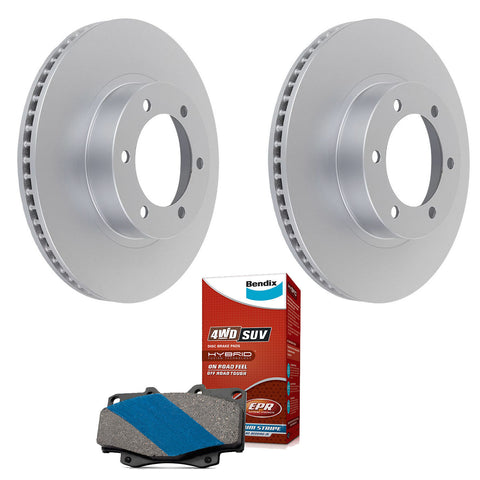 Bendix Front Brake Pads 4WD + Rotors for Haval H6 2.0L GW4C20 2016-2021 FWD DCT
