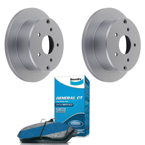 Rear Bendix Brake Pads + 286mm Rotors for Commodore, Crewman, Monaro 1997-2007