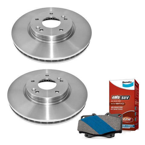 Bendix Front Brake Pads + Rotors for Hyundai Santa Fe CM, Kia Sorento XM