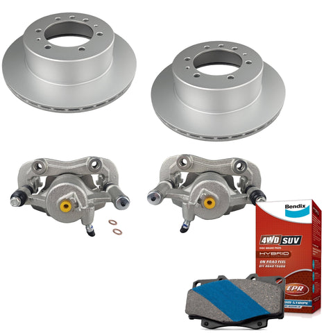 Bendix Rear Brake Pads + Rotors for Nissan Patrol GQ Y60, Ford Maverick DA Y60, DB1146