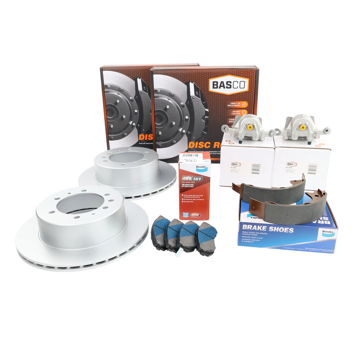 Bendix Rear Brake Pads, Calipers, Rotors & Shoes for Nissan Patrol GU Y61 DB1148