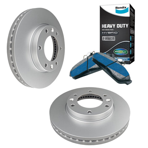 Bendix HD Front Brake Pads + Rotors for Hyundai iLoad TQ, iMax TQ