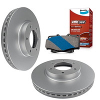 Bendix 4WD Front Brake Pads+Rotors for Toyota LandCruiser VDJ200 Tundra USK56