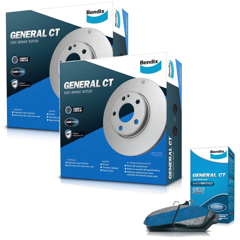 Front Bendix Brake Pads + Rotors for Renault Koleos H45 - 320mm DB1696