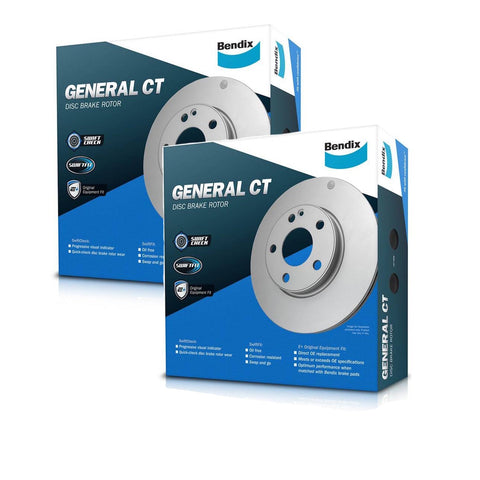 2x Bendix Rear Brake Rotor for Hyundai Accent RB 11~17 Kia Rio UB YB 11~Onwards
