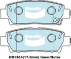 Rear Bendix GCT Brake Pads for Toyota Avalon MCX10R, Chaser JZX90R JZX100R, Corona GX90R LX90R, Cresta GX90R JZX90R JZX100R Mark 2