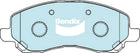 Front Bendix GCT Brake Pads For Mitsubishi ASX XA XB XC XD, Lancer CJ CF, Jeep Compass MK, Peugeot 4008, Dodge Caliber PM, Avenger JS DB1441-GCT